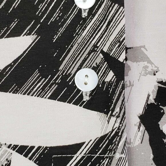 Wynne Layers Popover Shirt Tunic Plus Size 2X LS Shirt Top Blouse Tropical Black - Picture 10 of 12